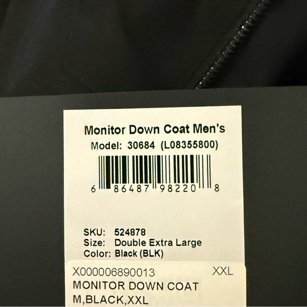 Arc'Teryx Monitor Down Coat Men’s XXL Black - Picture 5 of 7